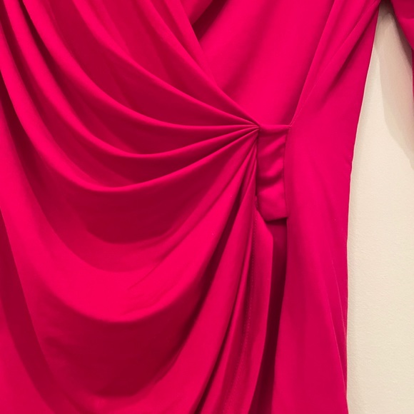 red wrap around top